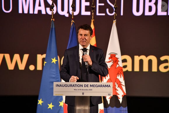 Christian Estrosi - Inauguration du Cinéma de Saint-Jean-d'Angely " Megarama " à Nice, le 10 décembre 2021. © Bruno Bebert/Bestimage