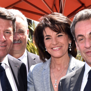 Dominique Estrosi-Sassone, Christian Estrosi - Nicolas Sarkozy à Nice afin de rencontrer les élus de sa majorité.