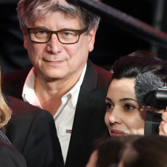 La conseillère de Jean-Luc Mélenchon, Sophia Chikirou sur le plateau du ''Grand Débat'' des 11 candidats à l'élection présidentielle organisé par les chaînes de télévision BFM TV et CNews, à La Plaine-Saint-Denis, banlieue parisienne, France, le 4 avril 2017. © Dominique Jacovides/Bestimage