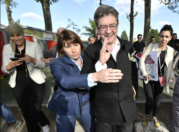 Sophia Chikirou et Jean-Luc Mélenchon à Toulouse en avril 2017 lors de la campagne présidentielle