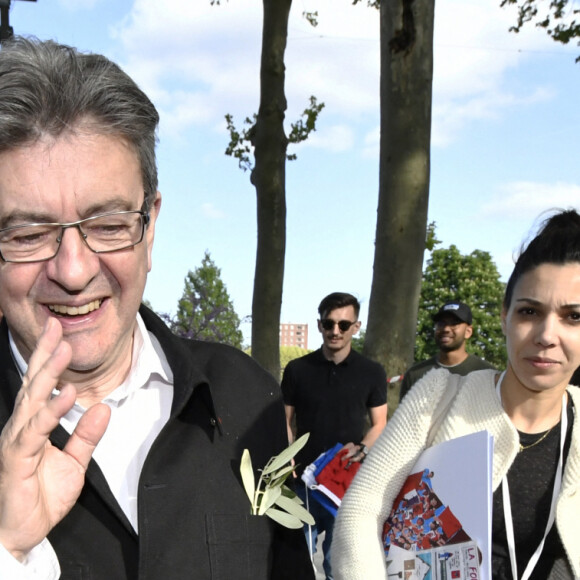 Sophia Chikirou et Jean-Luc Mélenchon à Toulouse en avril 2017 lors de la campagne présidentielle