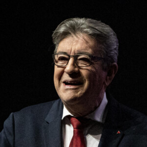 Jean-Luc Mélenchon, candidat La France Insoumise (LFI) à l'élection présidentielle, en meeting à Strasbourg, le 19 janvier 2022.