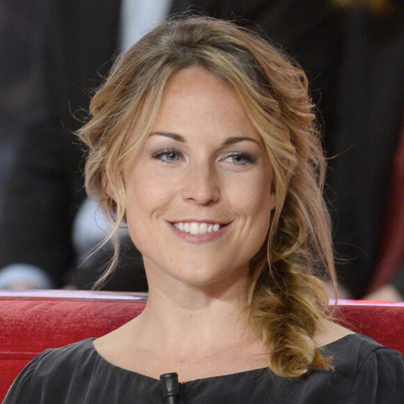 Aurélie Vaneck - Enregistrement de l'émission "Vivement Dimanche" à Paris le 9 avril 2014. 