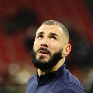 Karim Benzema (France) - Football: La France remporte la coupe de la Ligue des Nations en battant l'Espagne 2 buts à 1 à Milan le 10 octobre 2021. © Norbert Scanella/Panoramic/Bestimage
