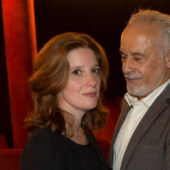 Francis Perrin et sa femme Gersende - Francis Perrin fête ses 50 ans de carrière au théâtre de la Gaîté-Montparnasse à Paris, le 18 juin 2016. © Romuald Meigneux / Bestimage