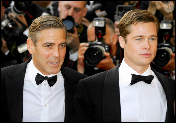 Brad Pitt et George Clooney © Guillaume Gaffiot/Bestimage