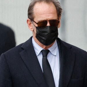 Vincent Lindon - Arrivées aux obsèques (bénédiction) de Gaspard Ulliel en l'église Saint-Eustache à Paris. Le 27 janvier 2022 © Jacovides-Moreau / Bestimage 