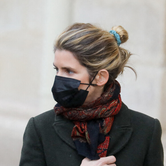 Alice Taglioni - Arrivées aux obsèques (bénédiction) de Gaspard Ulliel en l'église Saint-Eustache à Paris. Le 27 janvier 2022 © Jacovides-Moreau / Bestimage 