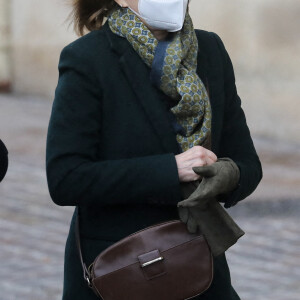 Nathalie Baye - Arrivées aux obsèques (bénédiction) de Gaspard Ulliel en l'église Saint-Eustache à Paris. Le 27 janvier 2022 © Jacovides-Moreau / Bestimage 