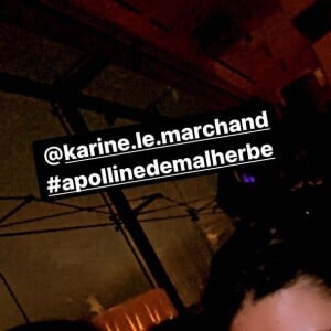 Estelle Denis, séparée de Raymond Domenech, a passé une soirée avec Karine Le Marchand et Apolline de Malherbe dans un restuarnt de Paris. Le 29 janvier 2022.