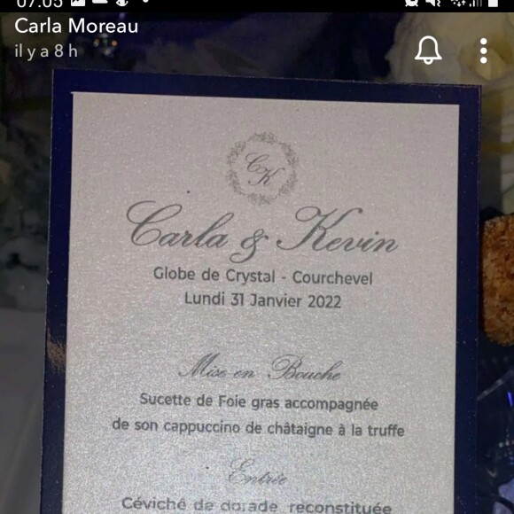 Mariage de Carla Moreau et Kevin Guedj à Courchevel, le 31 janvier 2022