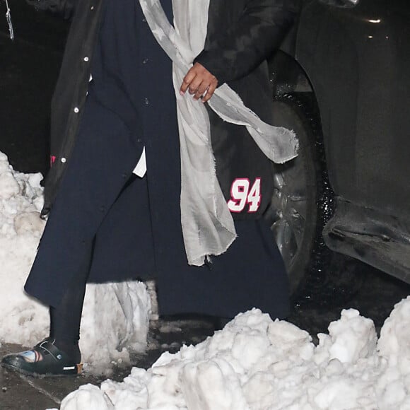Whoopi Goldberg quitte l'émission "The Late Show" à New York, le 31 janvier 2022.