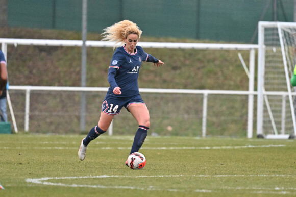 Kheira Hamraoui (psg) - Match de D1 Arkema "Saint-Etienne - PSG (0-5)" au stade Salif-Keïta, le 23 janvier 2022.