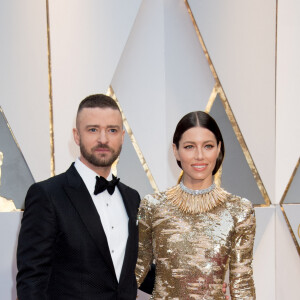 Justin Timberlake et sa femme Jessica Biel - Arrivées à la 89ème cérémonie des Oscars au Hollywood & Highland Center à Hollywood, le 26 février 2017 © AMPAS/Zuma/Bestimage