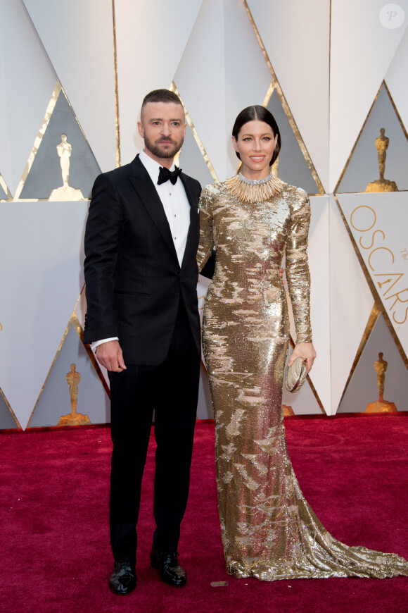 Justin Timberlake et sa femme Jessica Biel - Arrivées à la 89ème cérémonie des Oscars au Hollywood & Highland Center à Hollywood, le 26 février 2017 © AMPAS/Zuma/Bestimage