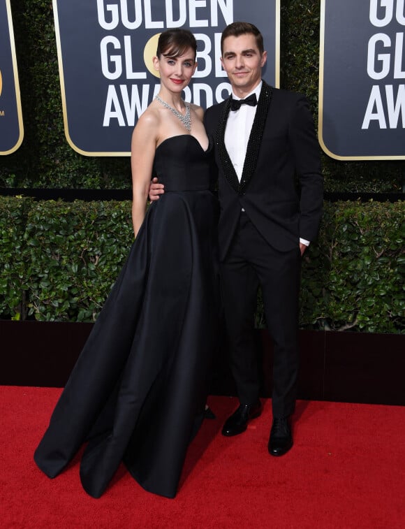 Dave Franco et sa femme Alison Brie sur le tapis rouge de la 75ème cérémonie des Golden Globe Awards au Beverly Hilton à Los Angeles, le 7 janvier 2018. © Chris Delmas/Bestimage 