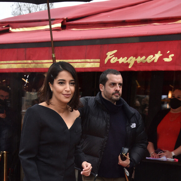 Exclusif - Leïla Bekhti - Arrivée au déjeuner des nommés aux César 2022 au Fouquet's à Paris le 06 février 2022. © Giancarlo Gorassini / Bestimage