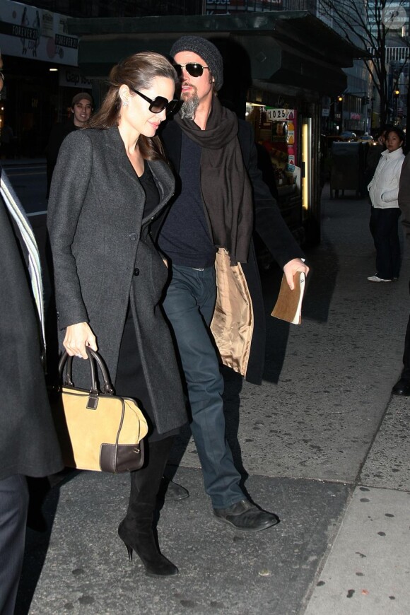 Angelina Jolie et Brad Pitt à New York. 06/01/2010