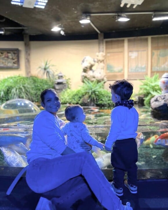 Christina Milian et ses fils, Isaiah et Kenna, à Paris, sur Instagram en novembre 2021.