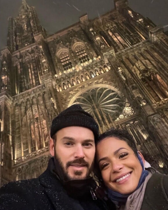 M.Pokora et sa femme Christina Milian à Strasbourg, sur Instagram, décembre 2021.