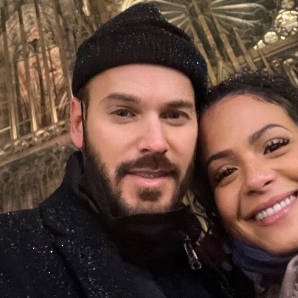 M.Pokora et sa femme Christina Milian à Strasbourg, sur Instagram, décembre 2021.