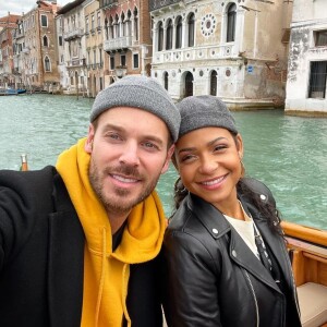 M.Pokora et sa femme Christina Milian en voyage à Venise, novembre 2021.