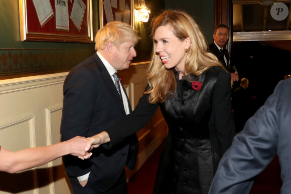 Boris Johnson, Premier ministre et sa femme Carrie - La famille royale assiste au Royal British Legion Festival of Remembrance au Royal Albert Hall à Kensington, Londres, le 9 novembre 2019.