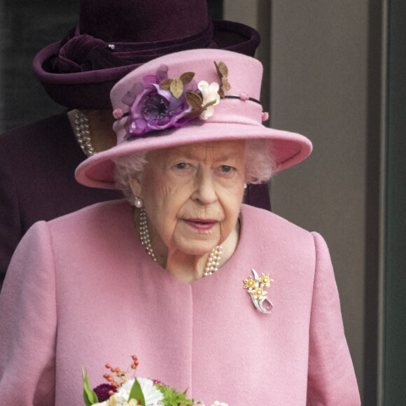 La reine Elisabeth II d'Angleterre assiste à la cérémonie d'ouverture de la sixième session du Senedd à Cardiff, Royaume Uni, 14 oc tobre 2021.