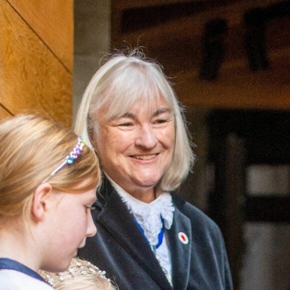 La reine Elisabeth II d'Angleterre arrive à un service d'action de grâce à l'abbaye de Westminster pour marquer le centenaire de la Royal British Legion, à Londres, Royaume Uni, le 12 octobre 2021.