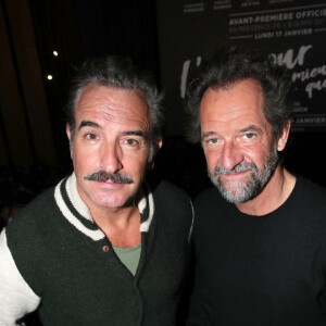 Jean Dujardin et Stéphane De Groodt - Première du film de Claude Lelouch "L'Amour c'est mieux que la Vie" à Paris, le 17 janvier 2022. © Bertrand Rindoff Petroff / Bestimage