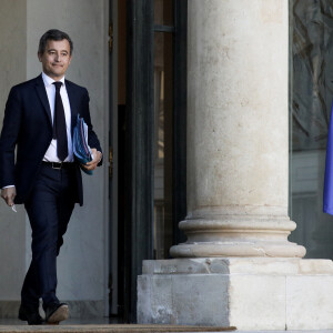 Gérald Darmanin, ministre de l'Intérieur - Sorties du Conseil des ministres du mercredi 9 février 2022 au palais de l'Elysée à Paris