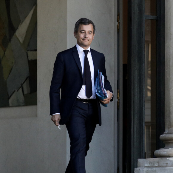 Gérald Darmanin, ministre de l'Intérieur - Sorties du Conseil des ministres du mercredi 9 février 2022 au palais de l'Elysée à Paris