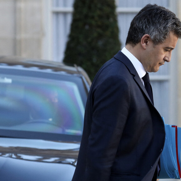 Gérald Darmanin, ministre de l'Intérieur - Sorties du Conseil des ministres du mercredi 9 février 2022 au palais de l'Elysée à Paris