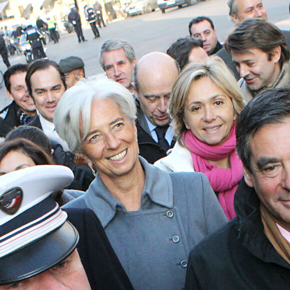 Christine Lagarde, Valérie Pécresse, François Fillon, Michèle Alliot-Marie - Petit déjeuner des membres du gouvernement au ministre de l'Intérieur en 2011