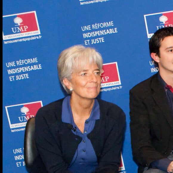 Christine Lagarde, Valérie Pécresse et Xavier Bertrand - Mobilisation sur la réforme des retraites à l'UMP en 2010