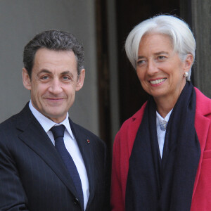 Nicolas Sarkozy et Christine Lagarde à l'Elysée en 2012