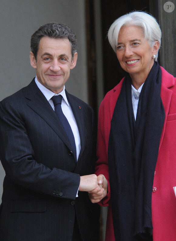 Nicolas Sarkozy et Christine Lagarde à l'Elysée en 2012