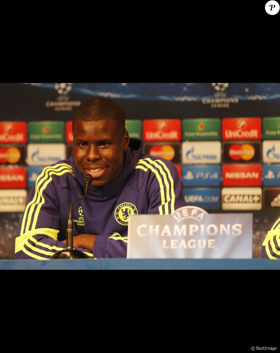 Conférence de Presse de Kurt Zouma Défenseur de Chelsea au Parc des Princes avant le match Psg-Chelsea en 1/4 de finale de la ligue des Champions à Paris le 16 Fevrier 2015.