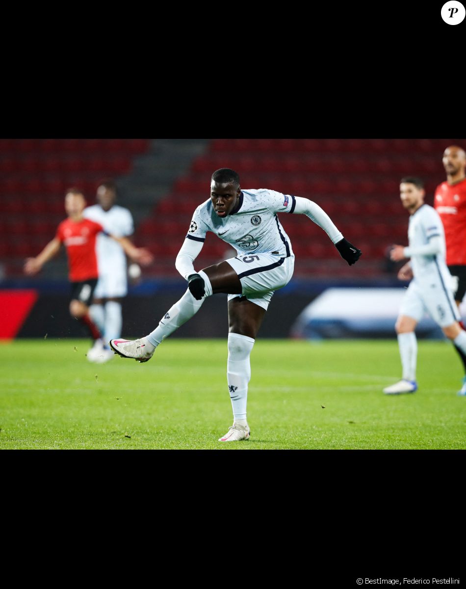Kurt Zouma ( 15 - Chelsea ) - Match de football en Ligue des Champions (champions League) Rennes contre Chelsea (1-2) à Rennes le 24 novembre 2020. © Federico Pestellini / Panoramic / Bestimage