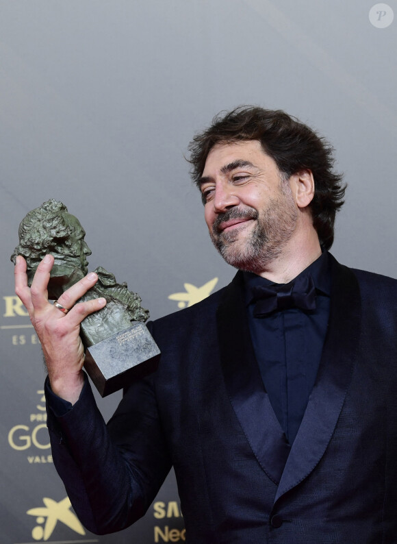 Javier Bardem, prix du meilleur acteur - Press Room de la 36ème cérémonie de remise des Goya Awards à Valence, Espagne le 12 février 2022. 