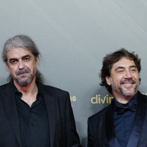 Fernando León de Aranoa (meilleur réalisateur) et Javier Bardem (meilleur acteur) - Press Room de la 36ème cérémonie de remise des Goya Awards à Valence, Espagne le 12 février 2022. 