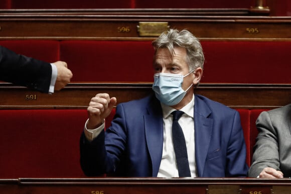 Fabien Roussel lors des Questions au Gouvernement à l'Assemblée Nationale à Paris, France, le 11 janvier 2022. 