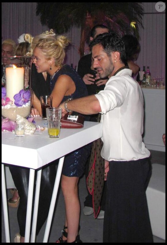 Lindsay Lohan et Marc Jacobs, à l'occasion du réveillon du jour de l'an donné par Roman Abramovich dans sa villa de Saint-Barthelemy, le 31 décembre 2009.