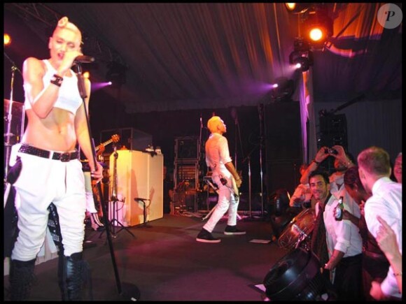Gwen Stefani en live, à l'occasion du réveillon du jour de l'an donné par Roman Abramovich dans sa villa de Saint-Barthelemy, le 31 décembre 2009.
