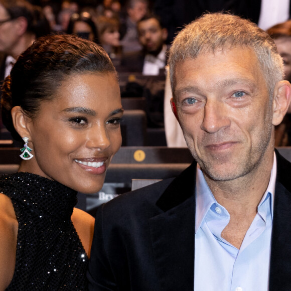 Vincent Cassel et sa femme Tina Kunakey - People dans la salle lors de la 45ème cérémonie des César à la salle Pleyel à Paris © Olivier Borde / Dominique Jacovides / Bestimage 