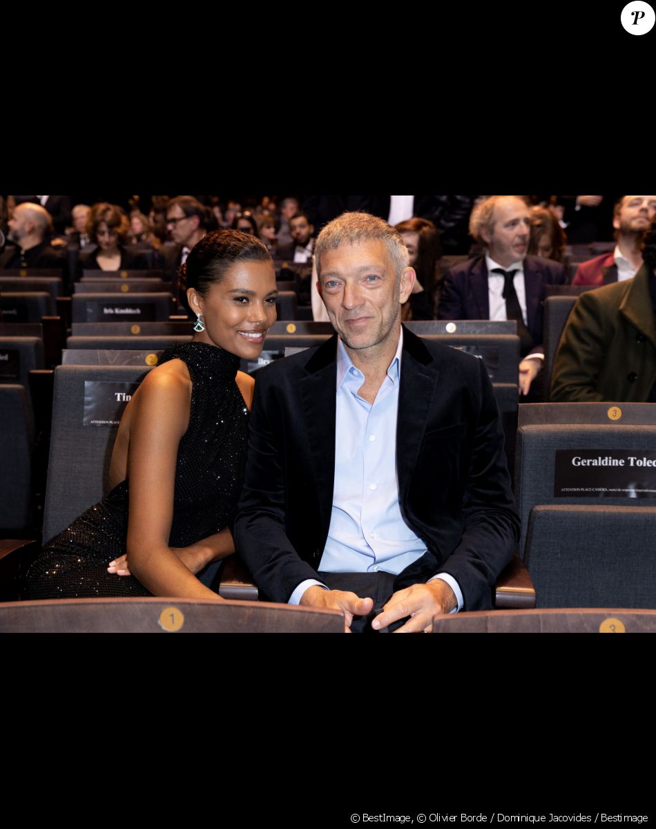 Vincent Cassel et sa femme Tina Kunakey - People dans la salle lors de la 45ème cérémonie des César à la salle Pleyel à Paris © Olivier Borde / Dominique Jacovides / Bestimage