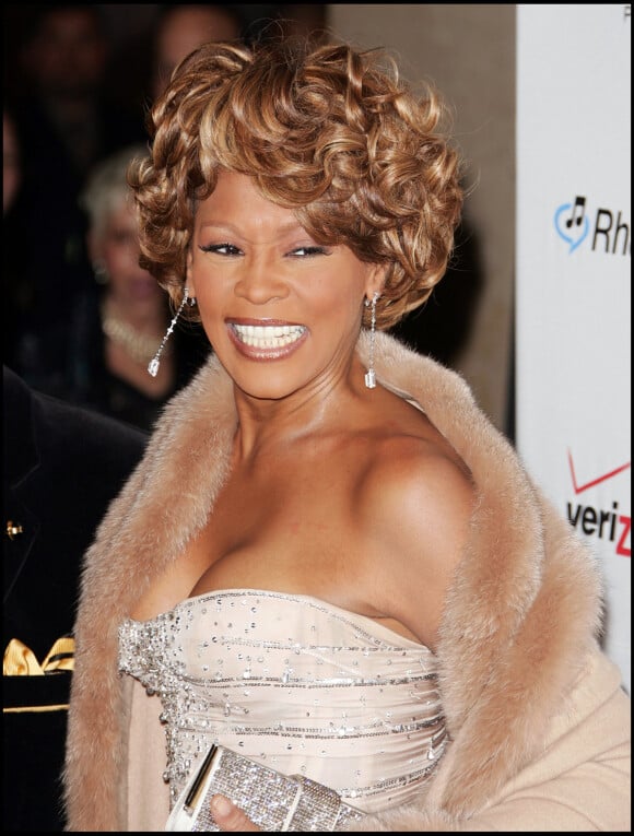 Whitney Houston - Soirée Clive David Grammy Awards au Beverly Hilton. Los Angeles. Le 10 février 2007.