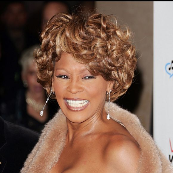 Whitney Houston - Soirée Clive David Grammy Awards au Beverly Hilton. Los Angeles. Le 10 février 2007.