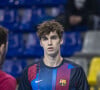 Pablo Urdangarín (fils de Iñaki Urdangarin et la princesse Cristina d'Espagne) joue au handball avec le Barca contre le BM Logroño La Rioja à Barcelone, Espagne, le 5 février 2022.
