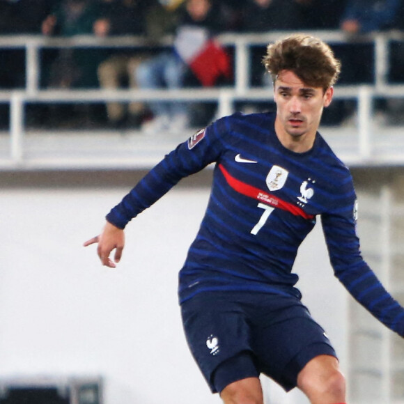 Antoine Griezmann - L'équipe de France bat la Finlande (2 - 0) lors des éliminatoires pour la Coupe du monde. Helsiniki. Le 16 novembre 2021. © Laurent Lairys / Panoramic / Bestimage